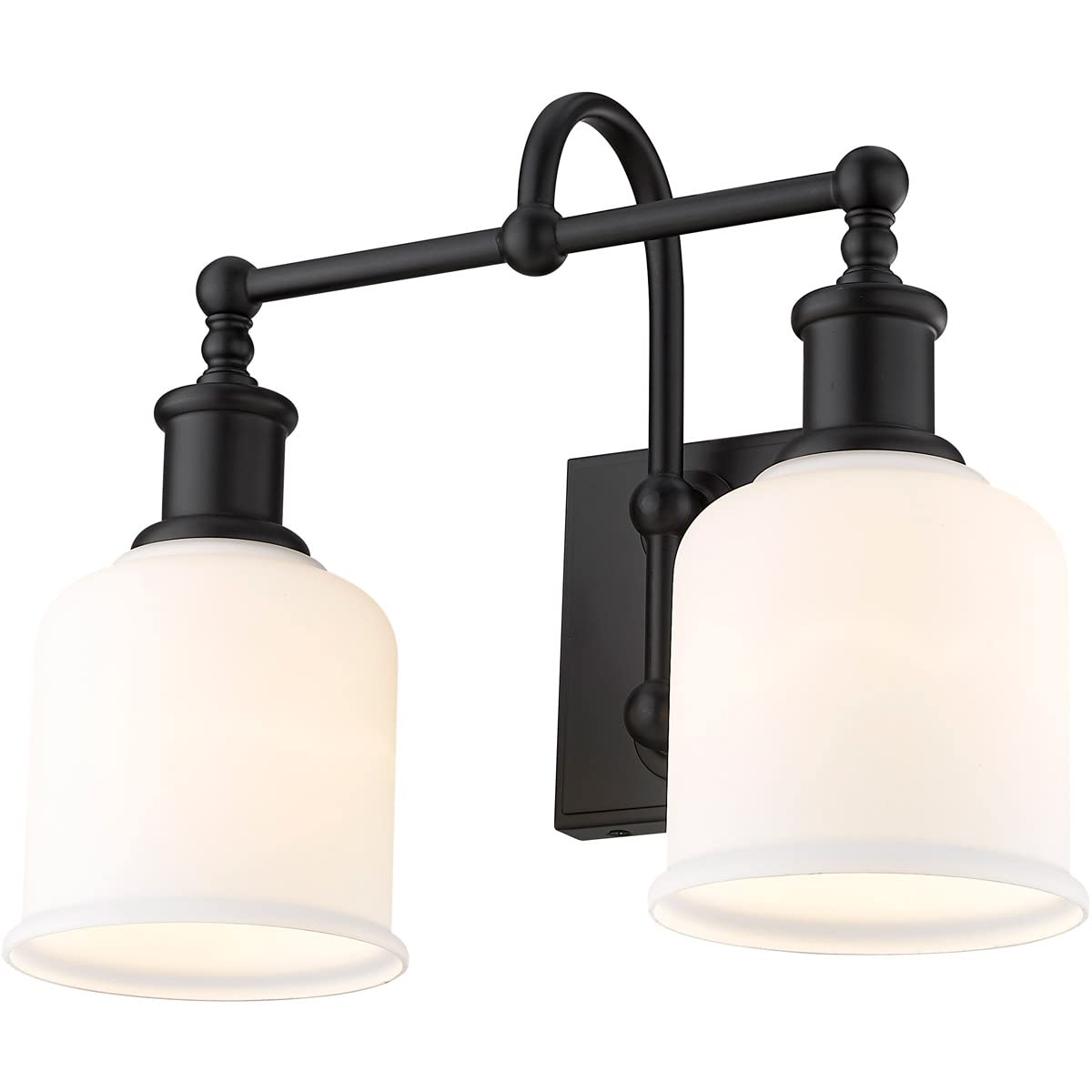 By3 luz 2枚セット Z-Lite 2 Light Vanity 733-2V-MB, Black - Amazon.com